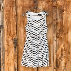 White dress with black polka dots